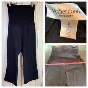 Motherhood Maternity Womens Pants S Black Full Panel Boot Cut Comfort Minimalist